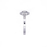 18K White Gold Sapphire and Diamond Ring
