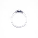18K White Gold Sapphire and Diamond Ring