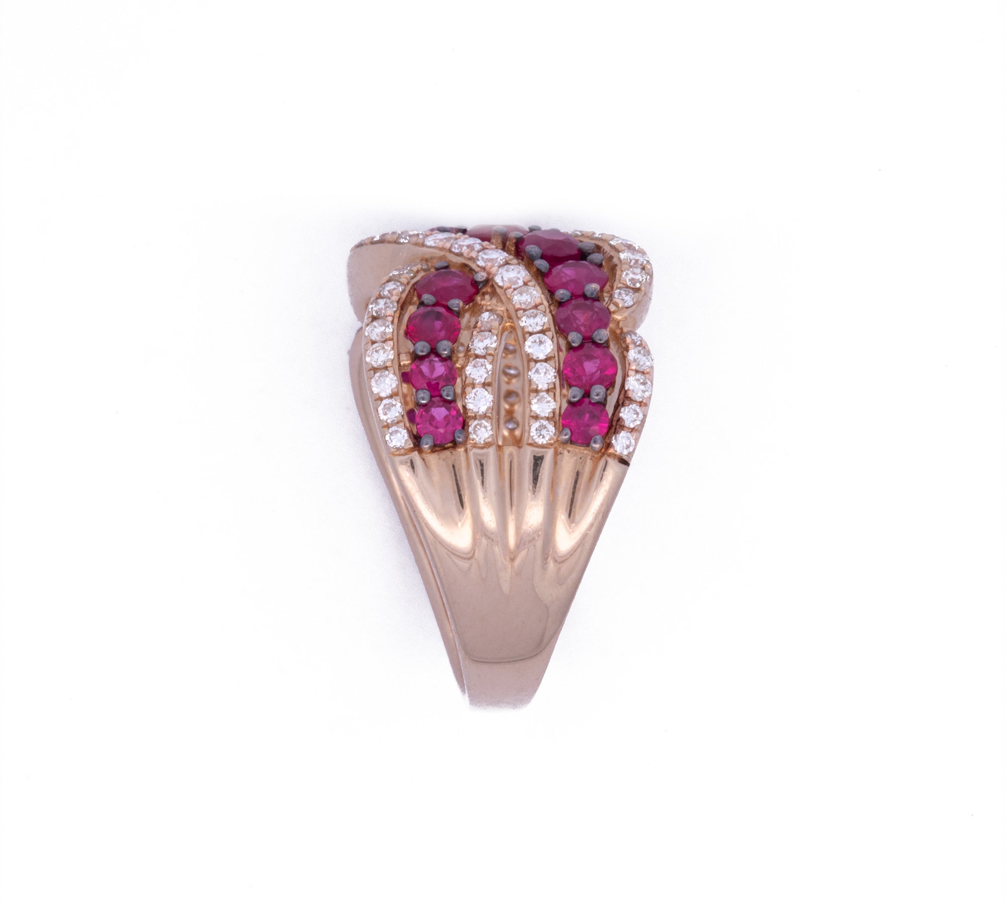 14K Yellow Gold Diamond and Ruby Ring