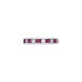 14K White Gold Ruby And Diamond Eternity Ring
