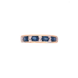 14K Yellow Gold Sapphire And Diamond Ring