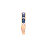 14K Yellow Gold Sapphire And Diamond Ring