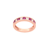 14K Yellow Gold Ruby And Diamond Ring