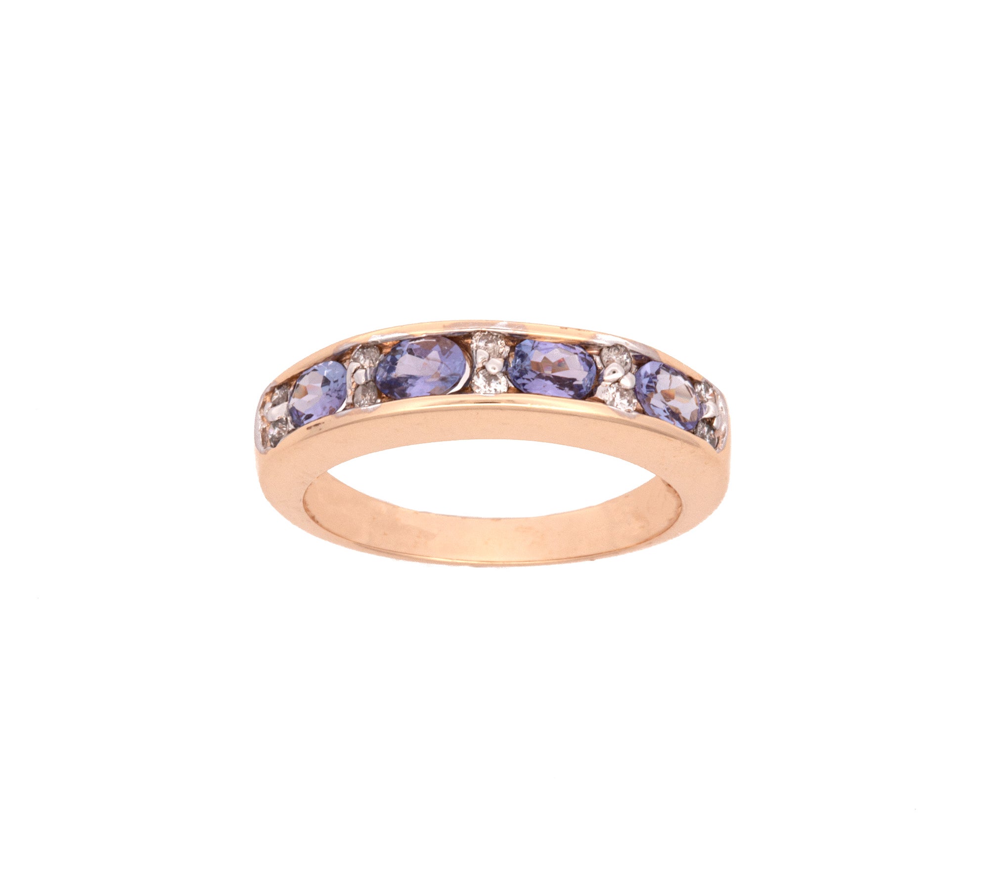 14K Yellow Gold Tanzanite And Diamond Ring