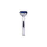 Platinum Sapphire And Diamond Ring
