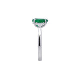 Platinum Emerald And Diamond Ring