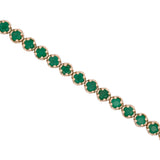 14K Yellow Gold Emerald Bracelet