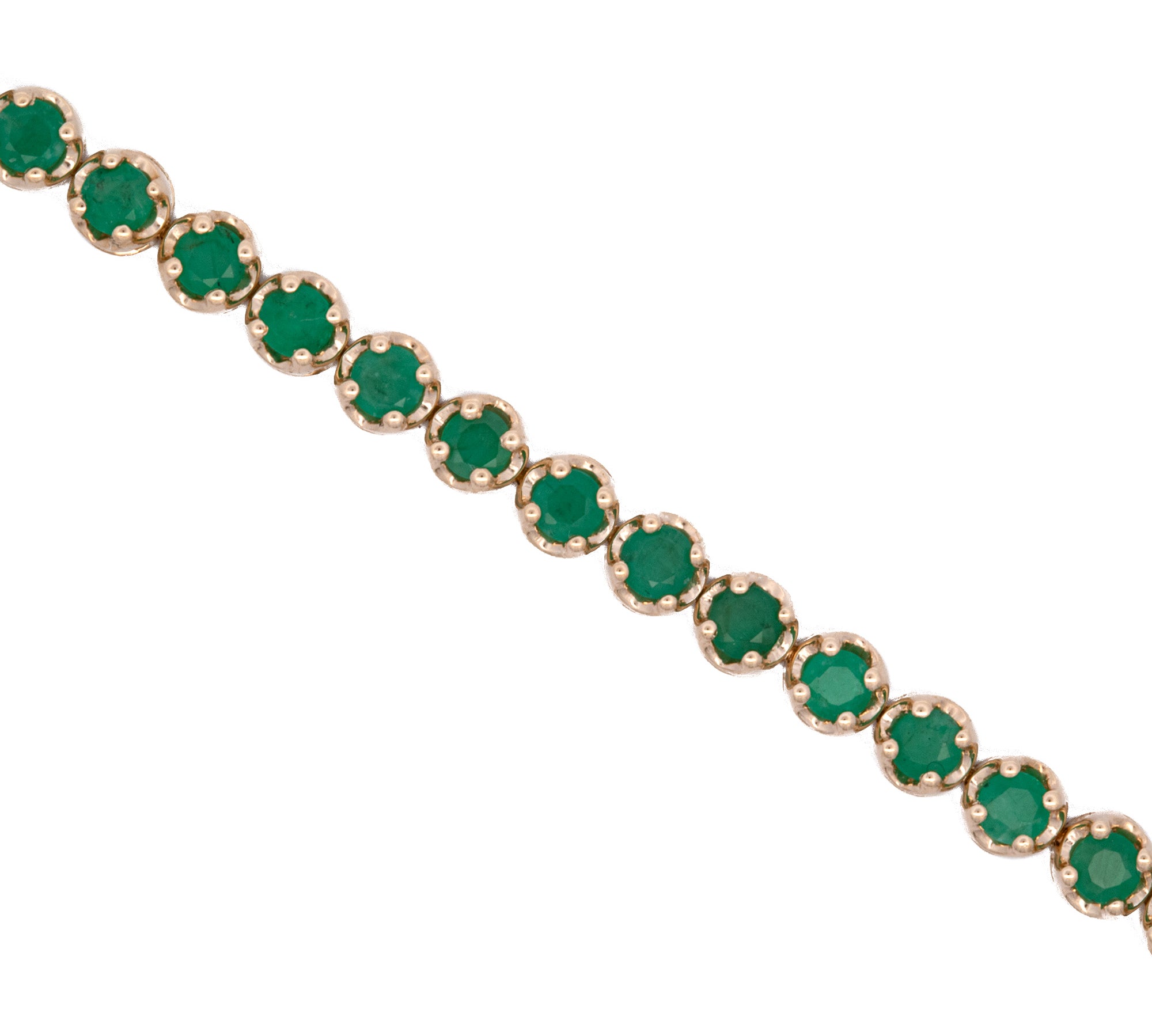 14K Yellow Gold Emerald Bracelet