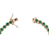 14K Yellow Gold Emerald Bracelet