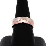 MT. Mansfield And Camels Hump Mountain Range Ring 14K Rose Gold And Sterling Silver
