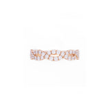 14K Yellow Gold Criss Cross Diamond Ring