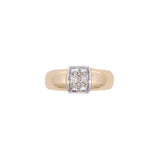 18K Yellow Gold And Platinum Mounting Diamond Ring