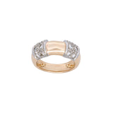 18K Yellow Gold And Platinum Twelve Diamond Ring
