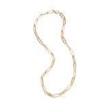 18K Yellow Gold Paperclip Link Necklace 16"