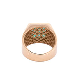 18K Yellow Gold Custom Emerald And Diamond Ring