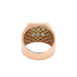 18K Yellow Gold Custom Emerald And Diamond Ring