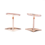 14K Yellow Gold Family Crest Engraved Cufflinks