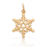Large Snowflake Charm, 14K Yellow Gold
