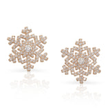 Waterbury Diamond Snowflake Earring Studs, 14K Yellow Gold