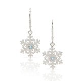 Waterbury Aquamarine and Diamond Drop Earrings With Leverbacks, 14K White Gold