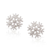 Royalton Diamond Snowflake Earrings 14K White Gold