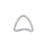 14K White Gold Slalom Ring