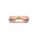Green Mountain Range Band 14K Yellow And White Gold