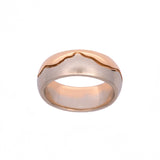 Green Mountain Range Band 14K Yellow And White Gold