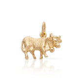 Milking Cow Charm, 14K Yellow Gold