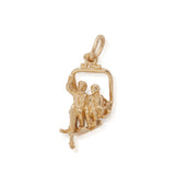 Ski Chair Lift Charm, 14K Yellow Gold