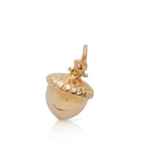 Large Acorn Charm, 14K Yellow Gold