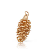 Large Pinecone Charm, 14K Yellow Gold