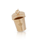 Maple Bucket Charm, 14K Yellow Gold