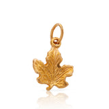 Small Maple Leaf Charm, 14K Yellow Gold