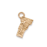 Vermont Topographic Charm, 14K Yellow Gold
