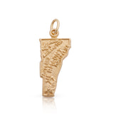 Vermont State Charm, 14K Yellow Gold